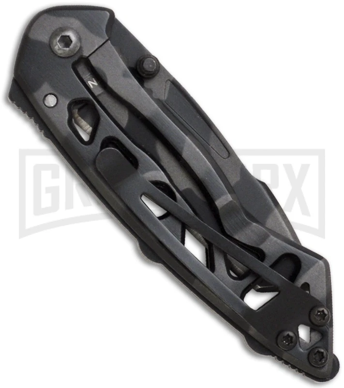 Buck Knives Buck Tiger Mini Bones 869 Stripe Camo Folding Knife - Gray Plain 4 Buck Knives Buck Tiger Mini Bones 869 Stripe Camo Folding Knife - Gray Plain - Image 2