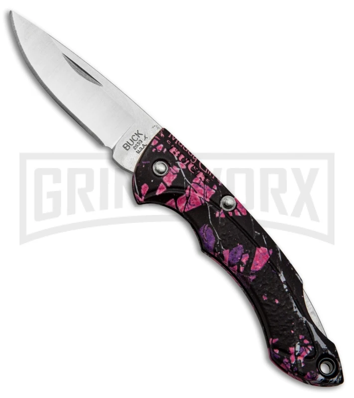 Buck Knives Buck Nano Bantam Pink Muddy Girl Camo Folding Knife - Satin Plain 3 Buck Knives Buck Nano Bantam Pink Muddy Girl Camo Folding Knife - Satin Plain
