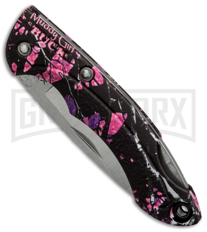 Buck Knives Buck Nano Bantam Pink Muddy Girl Camo Folding Knife - Satin Plain 4 Buck Knives Buck Nano Bantam Pink Muddy Girl Camo Folding Knife - Satin Plain - Image 2