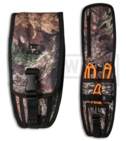 Buck Knives PakLite FieldMaster Knife Set With Mossy Oak Sheath - Orange -Buck Knives Sales buck paklite field master orange mossy oak 0141orsvp1 BHQ 35338 er sheath large