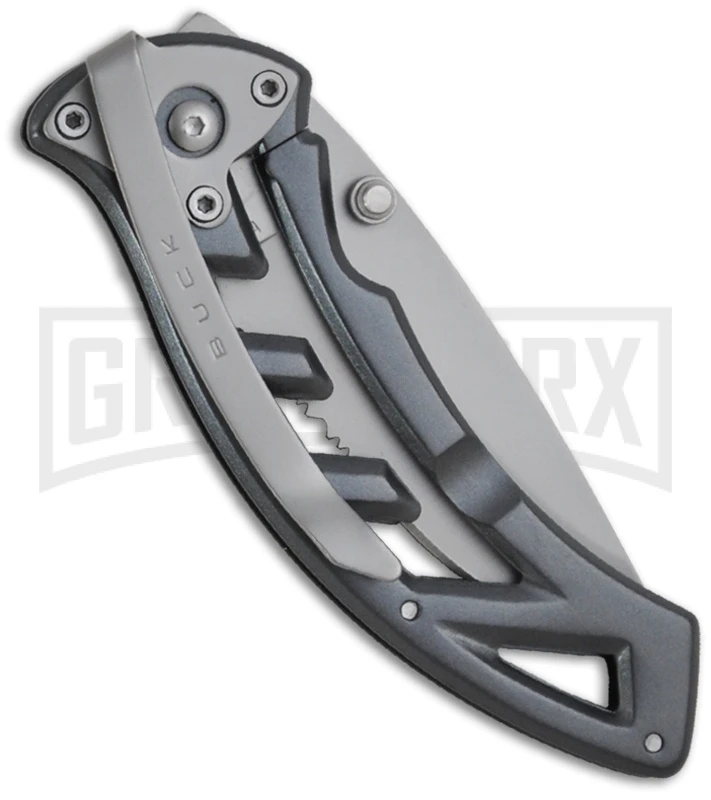 Buck Knives Buck Parallex-2.8 Gray Folding Knife - Bead Blast Serr 4 Buck Knives Buck Parallex-2.8 Gray Folding Knife - Bead Blast Serr - Image 2