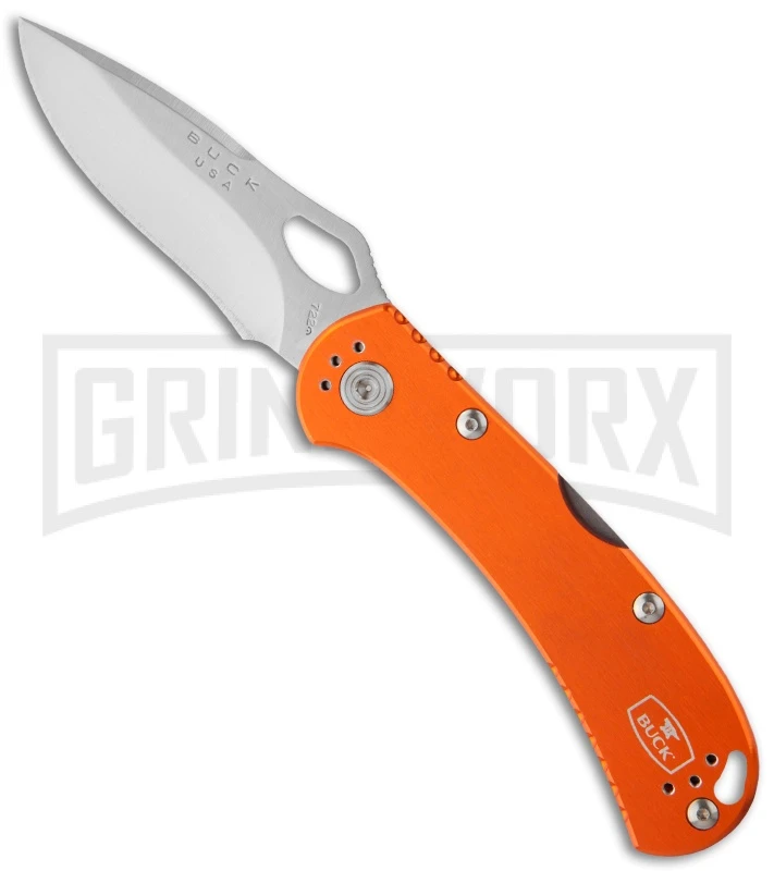 Buck Knives Buck SpitFire Orange Folding Knife - Satin Plain 3 Buck Knives Buck SpitFire Orange Folding Knife - Satin Plain