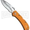 Buck Knives SpitFire Orange Folding Knife - Satin Serr -Buck Knives Sales buck spitfire orange 722 large