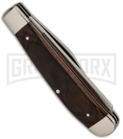 Buck Knives Buck 382 Trapper Woodgrain Pocket Knife 5 Buck Knives Buck 382 Trapper Woodgrain Pocket Knife -Buck Knives Sales buck trapper 382brs b side large